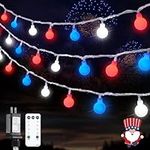 100 LED Connectable Red White and B