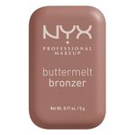 NYX PROFESSIONAL MAKEUP Buttermelt Bronzer, Powder Bronzer, 12 HR Wear, Fade Resistant & Transfer Resistant, Infused with Shea Butter - ALL BUTTA'D UP