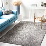 SAFAVIEH Transitional Rug for Living Room, Dining Room, Bedroom - Evoke Collection, Short Pile, in Grey and Ivory, 155 X 229 cm