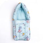 haus & kinder 3 in 1 Baby Sleeping Bag & Carry Nest | Cotton Bedding Set for Infants & New Born Baby | Portable/Travel & Skin Friendly | 0-3 Months (Spacewalk)