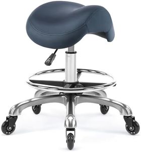 DR.LOMILOMI Pneumatic Swivel Rolling Stool 506 for Hygienic Clinic Spa Massage Home and Office