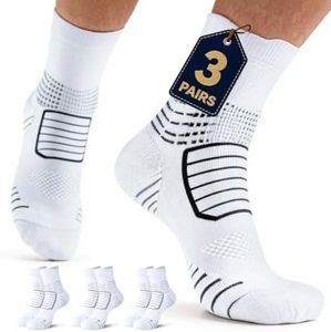 mqamex Compression socks men (US, Alpha, X-Large, Regular, Regular, 3 white)