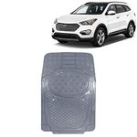 Kingsway Heavy Duty PVC Rubber Car Tray Floor Foot Mats Universal Fit for Hyundai Santa Fe, Model Year : 2017 Onwards, Color : Transparent, Complete Set of 5 Pieces