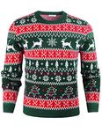 iClosam Christmas Jumpers for Men Reindeer Festive Xmas Jumper Funny Sweater Pullover for Gifts