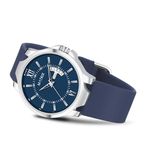 Matrix Antique 2.0 Day & Date Softest Silicone Strap Analog Watch for Men & Boys (Blue)