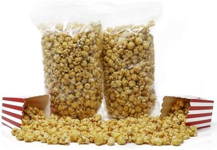 Pop’N Popcorn Caramel Korn - 64 oz Sweet Caramelized Flavored Pop Corn for Baseball Game Snacks, Movie Night or House Party