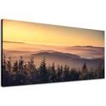 The Mode Art Mountain Landscape Canvas Wall Art Print for Living Room Dining Room Bedroom Office Sunrise Sunset Scene Ready to Hang Home Decor Size:20x40inch