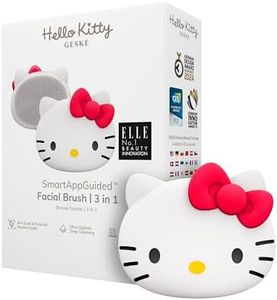 GESKE x Hello Kitty SmartAppGuided Facial Brush | 3 in 1 | Skin Cleansing Silicone | Routine Skincare | Gentle Cleansing | Facial Cleanser