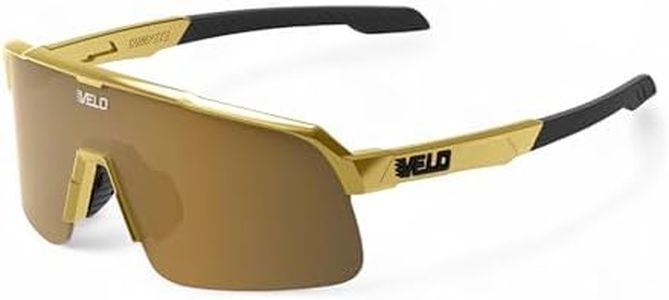 VELO Shades – Slider – Baseball/Softball Sunglasses – By Jax at The Bullpen Training (Gen2, Gold Rush - Metallic, Lrg Adlt)