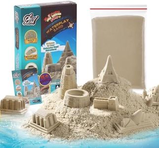 Chico Land Waterplay Sand, 2.2lb Natural Beige Sensory Playsand in Resealable Bag, Ideal for Summer Outdoor Water Play, Moldable for Water Fun, Refill Pack for Kids Ages 4+