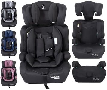 FableKids Asiento infantil para coche | Cinturón de seguridad de 3 puntos | Asiento infantil a partir de 15 m | Asiento de coche para niños 76-150 cm | Asiento infantil reposacabezas ajustable | ECE