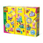 SES Creative 01288 3-in-1 Casting and Painting Kit, Multi-Themed Craft Set