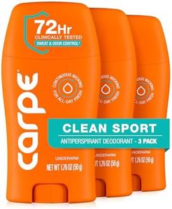 Carpe Deodorant Underarm Antiperspirant - Advanced Sweat & Odor Protection Formula - Sport Deodorant for Men & Women - Combat Excessive Sweating with Odor Control - Clean Sport Scent (Pack of 3)