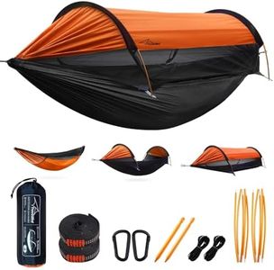 Travel Bird Camping Hammock Tent with Mosquito Net and Sunshade, 290 * 140CM Extra Large Space, Multi-Mode Lightweight Hanging Hammocks Tree Straps Swing, Ground Tent for Outside, Hiking