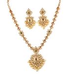 Sasitrends Traditional Micro Gold Plated Multi Color AD American Diamond Jewellery Necklace Jewellery Set for Women and Girls