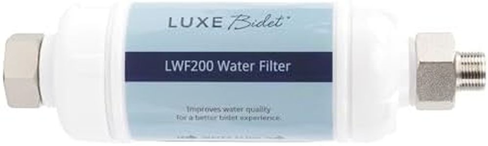 LUXE Bidet 4-in-1 Filtration Water Filter for Bidets, Removes Calcium, Chlorine, & Sediments, Only Compatible with NEO Plus Series Bidet Attachments (3/8" x 3/8")