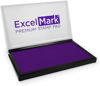 ExcelMark Rubber Stamp Ink Pad Extra Large 4-1/4" by 7-1/4” (Purple)