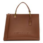 Miraggio Ace Tote Bag With Laptop Compartment & Detachable Sling Strap for Women (Tan)