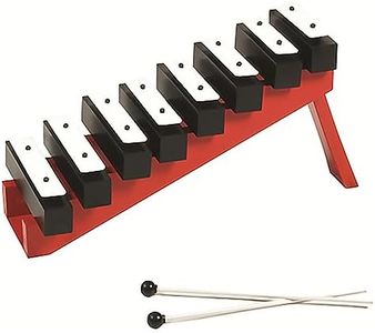 Basic Beat BB108C - 8-Note Resonator Bell Set with Step Ladder: Learn Note Relationships, Safe & Lightweight Design for Kids, Detachable for Solo Play