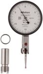 Mitutoyo 513-472 Dial Test Indicator, Horizontal Type, Ruby Stylus, 0.375" Stem Dia., White Dial, 0-15-0 Reading, 1.575" Dial Dia., 0-0.03" Range, 0.0005" Graduation