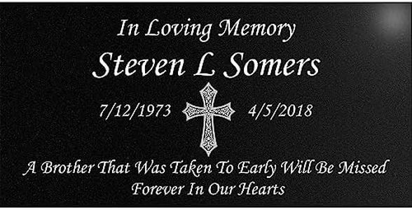 U&ME in Memory of.Personalized Memorial Granite Stone,Headstones for Graves,Garden Memorial plaques for Outdoors,Cemetery Marker,Memorial Stones,Cemetery Decorations
