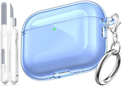 MHYALUDO for Airpods Pro 3 Case with Cleaner Kit, Crystal Clear Blue