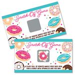 Big Dot of Happiness Donut Worry, Let’s Party - Doughnut Party Game Scratch Off Cards - 22 Count