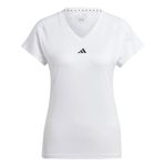 adidas Women's Train Essentials V-Neck T-Shirt, White, Large