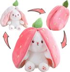 Babique Reversible Carrot Plush Soft Toy Cute Kids Animal Home Car Decor Kids Birthday Boys/Girls/Baby (Pink) 30 cm