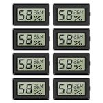 EEEKit 8 Pack Digital Thermometer Hygrometer, Indoor Temperature Humidity Sensor Monitor for Greenhouse Office, Celsius