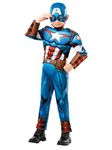 Rubie's 640833L Official Marvel Avengers Captain America Deluxe Child Costume, Boys, Large Age 7-8, Height 128 cm