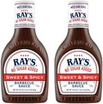 Sweet Baby Ray's No Sugar Added, Sweet & Spicy, 18.5 OZ 18.5 Ounce (Pack of 2)