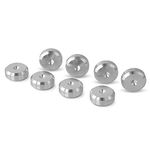 PrecisionGeek - Aluminium Speaker spike pads, Shoes, Feet, Flor Protectors, Chamfered shape, 20mm diameter - Set of 8 pieces