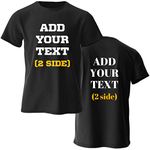 Custom T Shirt for Men Women Design Your Own Front Back Print Personalized T Shirts