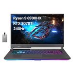 ASUS ROG Strix G17 17.3" WQHD 240Hz Gaming Laptop, AMD Ryzen 9 6900HX, GeForce RTX 3070Ti, 64GB DDR5 RAM, 4TB SSD, RGB Keyboard, Wi-Fi 6E, ROG Intelligent Cooling, Gray, Win 11 Pro, 32GB USB Card