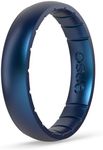 Enso Rings Thin Elements Silicone Ring – Stackable Wedding Engagement Band – 4.3mm Wide, 1.75mm Thick (Cobalt-Colored, Size 8)