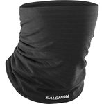 Salomon RS Warm Winter Training Unisex Neck tube Ski Snowboarding Hiking, Light warmth, Fit & style, and Extra breathable, Black, One Size