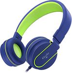 Elecder i36 Kids Headphones for Children, Girls, Boys, Teens, Adults, Foldable Adjustable On Ear Headphones with 3.5mm Jack for iPad Cellphones Computer MP3/4 Kindle Airplane School Tablet, Blue