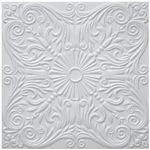 Styro Pro Decorative Polystyrene Ceiling Tiles to Cover Popcorn, Pack of 24 (Covers 65 sq ft). Easy paintable. DIY Glue up Application on Most Flat Ceiling Surfaces or Over Popcorn. Model RM 39