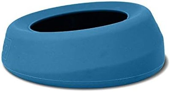 Kurgo No Spill Dog Travel Bowl, Portable No-Mess Water Bowl for Dogs, Splash Less Pet Bowl for Car Travel, Dog Travel Accessories , Splash Free Wander Water Bowl, 24 oz (Coastal Blue)