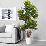 GAOMON Artificial Fiddle Leaf Fig Tree, 5 Ft Faux Ficus Lyrata Tree with 102 Leaves in Pot, Fake Green Plant for Indoor Outdoor Home Office Living Room Bedroom Decor