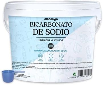 Plantawa Bicarbonato de Sodio Limpieza 2kg | Bicarbonato para limpieza en Casa. Multiusos: Quitamanchas, Blanqueante y Elimina Olores y Grasa. Origen Natural y Puro.