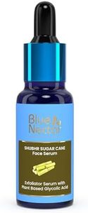Blue Nectar AHA Exfoliating Face Serum with Plant Based Glycolic Acid from Sugarcane for Deep Exfoliation|AHA Peeling Solution for Blackheads & Tan Removal|10 Min Facial Exfoliation (14 Herbs,30ml)