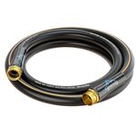 Non-Expandable Leader Hose 10ft x 5/8", Short Garden Hose, Rubber Water Hose, Heavy Duty, No Kink, Flexible Garden Hose with Swivel Handle, Male to Female Fittings, Burst 600 PSI, Without Nozzle