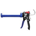 WORKPRO Sealant Caulking Gun-9:1 & 18:1 Thrust Ratio Adjustable, Anti-Dripping Regulating Silicone Gun, Manual Cartridge Rod Cradle, Smooth Round Rod for 10oz Caulk Tubes