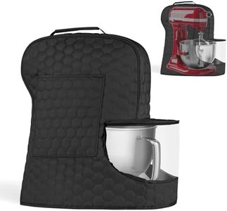 Ottkids Stand Mixer Dust Cover Compatible with KitchenAid Mixer - Storage Bag for 6/7/8 Quart Bowl Lift with Pockets for Kitchen Aid Accessories and Attachments(Black,Fits for 6-8 Quart）