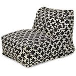 Majestic Home Goods Black Links Bean Bag Chair Lounger