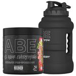 Applied Nutrition Bundle ABE Pre Workout 375g + JUG 2.5 LT Matt Black | All Black Everything Pre Workout Powder, Energy & Physical Performance with Creatine, Beta Alanine (Strawberry & Mojito)