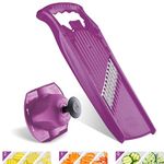 Börner Wave-Waffle Powerline Crinkle Cutter + Saftey Guard (2-Piece Set) • Vegetable Slicer for Wave & Waffle Cut • Slicer for Lattice Potatoes & Fries • Wavy Slicer • Color: Purple