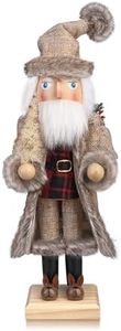 ArlinaL Santa Christmas Nutcracker Figures Decor 15 Inch, Christmas Wooden Xmas Nutcracker Santa Nutcracker Ornaments, Festive Christmas Decorations for Shelves and Tables